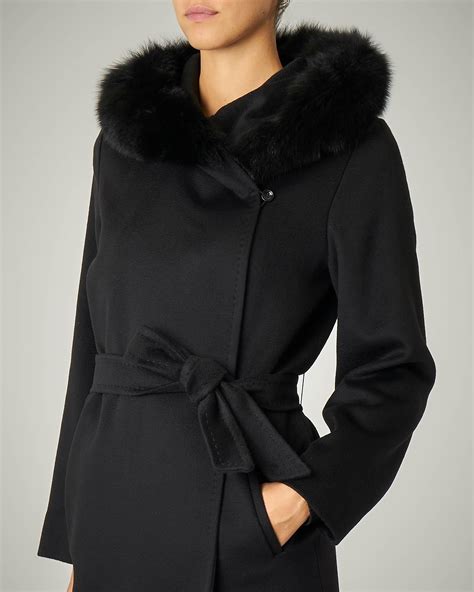 cappotto nero cappuccio|cappotti da donna.